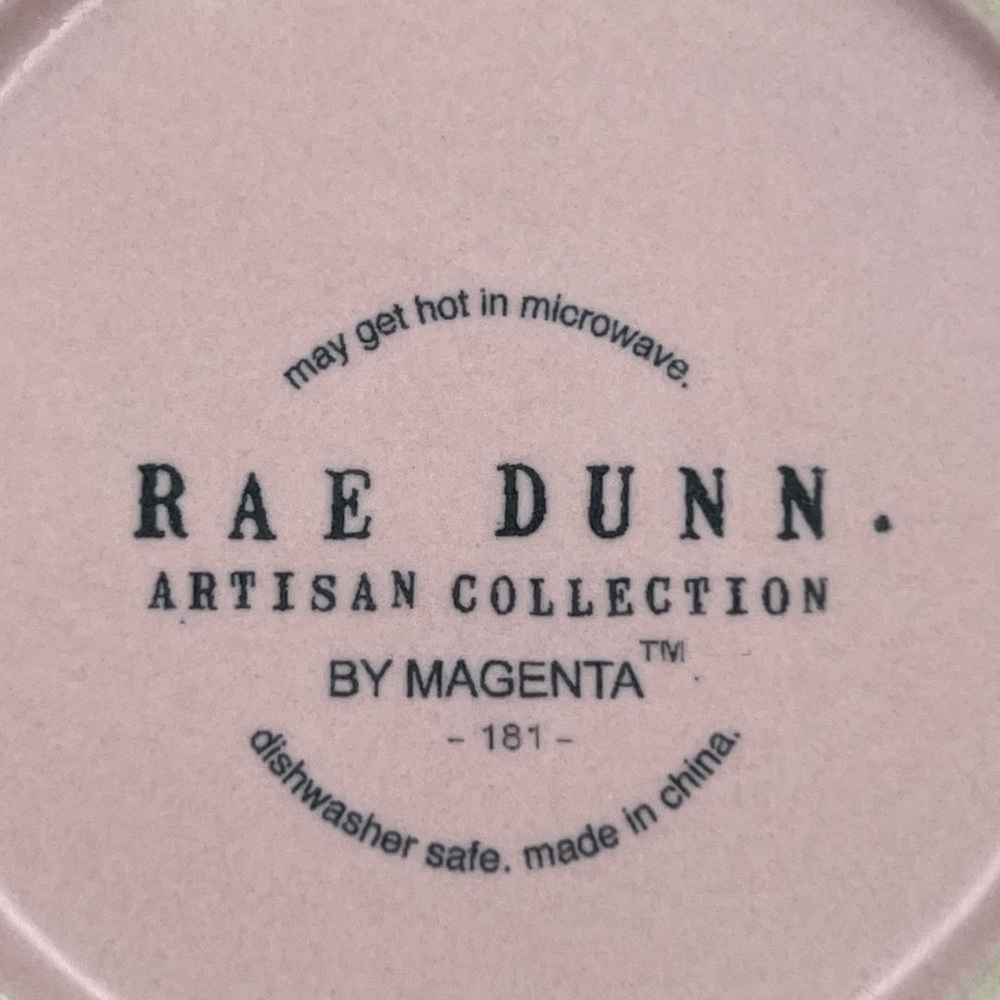 ❌SOLD❌ Rae Dunn Coffee Mug DID SOME BUNNY SAY CHOCOLATE Coaster Lid Easter Pink - Picture 7 of 17